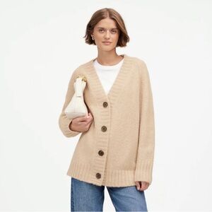 Madewell Tan Button-Up Cardigan